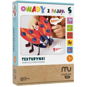 Tekturynki Ekopuzzle przestrzenne Owady MUDUKO